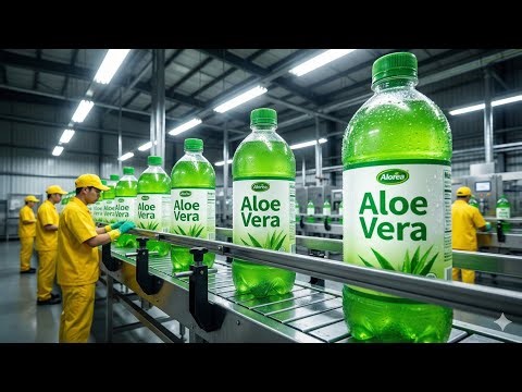 🌟 Inside the Aloe Vera Juice Factory: From Farm to Bottle (Full Manufacturing Process)