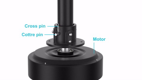 Black Ceiling Fan No Light, 52 in Outdoor Ceiling Fan with Remote, Indoor Ceiling Fans without lights 3 Blades, 6 Speed Reversible DC Motor Modern for Patios, Kitchen, Bedroom, Porch (Black)