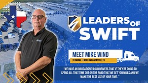 5K views · 77 reactions | Get to know Mike Wind, terminal leader of Lancaster, TX. Mike has been with Swift for 16 years and worked his way up from window dispatcher to terminal leader! Learn more about our Lancaster Terminal: https://bit.ly/3YCIo0i | Swift Transportation | Facebook