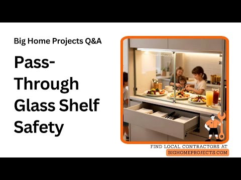 Glazed Pass-Through Shelf With Sliding Tempered Glass