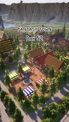 Redesigning the Town Square in Minecraft Fantasy Town
