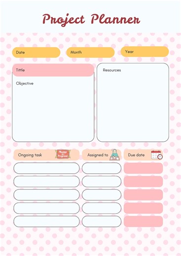 Project Planner Printable | Project Tracker PDF | Assignment Planner | Task Manager | A4 Planner Inserts | Project Planning - Etsy Canada