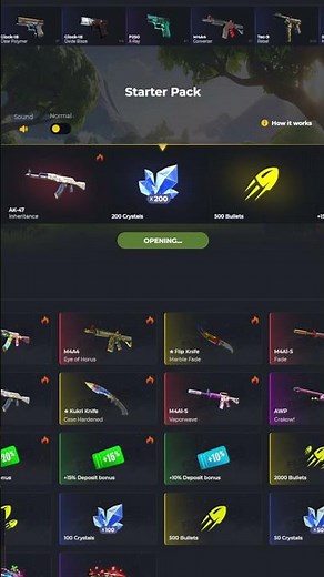 Free Bonus Case on FarmSkins - Starter Pack - Use Code X25 to Redeem