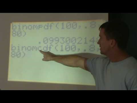Binompdf & Binomcdf (TI83/84 calculator)