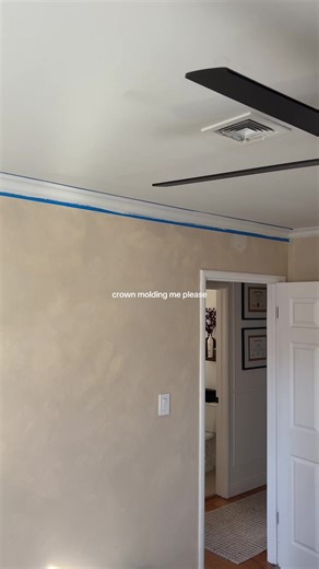 crown molding for the win 🤎 Crown molding is that quiet luxury detail It frames the room, makes ceilings feel taller, and instantly turns “nice” into finished. No major renovation, no big mess—just a simple upgrade that elevates any space in a weekend. ✨ #crownmolding #interiordesign