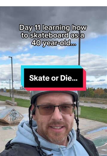Day 11 learning how to skateboard as a 40 yr old… Always better than the day before… Put in the work and reap the results. #skateboarding #thisis40 #skateboard #kitchenerwaterloo