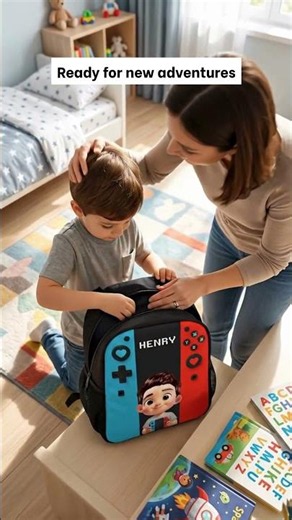 Gamer Design for Boys Girls - Personalized Kid Backpack