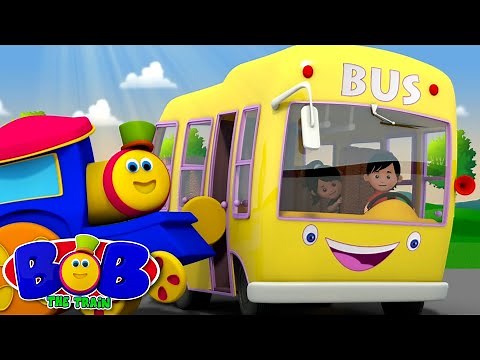 Yellow Wheels On The Bus | Bob The Train Nursery Rhymes | Videos For Babies | Kindergarten Songs