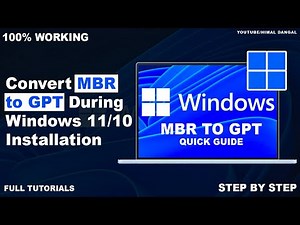 How to Convert MBR to GPT During Windows 11/10 Installation ? | Quick Guide |