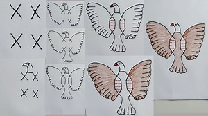 1.4M views · 23K reactions | Easy drawing from xxxx letter easy for kids | Easy technique drawing for kids | Priyanka creative guru | Facebook