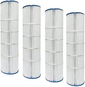 DPM Clean & Clear Plus Cartridge Replacement Set for Pentair 240 Filter | Pleated Element 4 Pack Made in USA | Replacement for C-7469 179133 FC-1975 FC-6460 (240 Sq Ft (14 1/8" Height) CCP240)