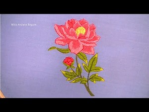 "Easy Handmade Satin Stitch Embroidery Design | Step-by-Step Tutorial"