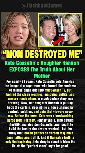 Kate Gosselin’s Daughter Hannah EXPOSES The Truth About Her Mother #shorts