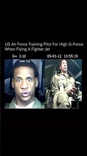 U.S. Airforce training pilot high g force flight training