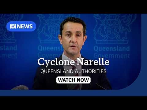 Queensland authorities urge people to take shelter as Cyclone Narelle crosses the coast | ABC NEWS