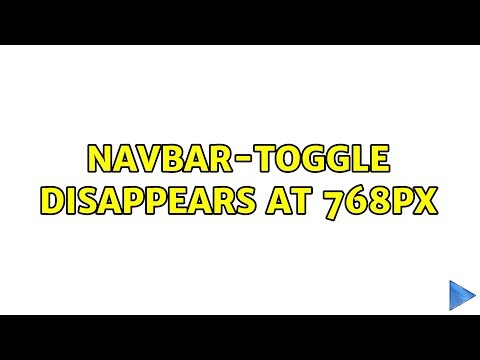 navbar-toggle disappears at 768px (3 Solutions!!)
