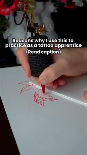 Reasons I practice with a ballpoint pen tattoo cartridge 🖊️👇 • Improves hand control – Helps