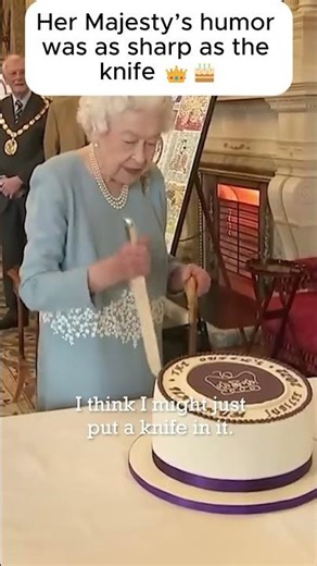 The Queen's Savage Humor About Cutting the Cake 😂👑 #RoyalFamily #Shorts