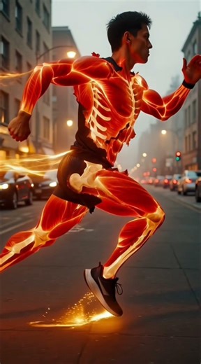 Sprint Inside: Muscles EXPLODE! 🔥 (15s Anatomy Reveal)