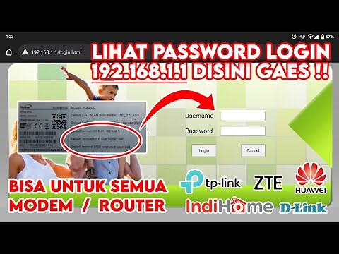 Cara Mengetahui Password Login 192.168.1.1 || Semua Modem