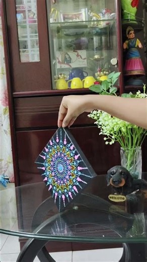 mandala dot art canvas painting#shorts#mandala#viral...