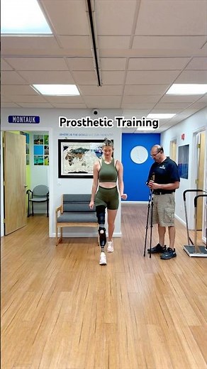 Emily, Rotationplasty Amputee, Gait Training with Her Prosthetic Leg!