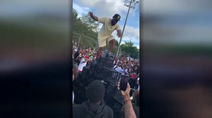 Videos show people attempting the milk crate challenge