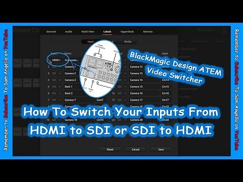How to switch you're BlackMagic Design ATEM Switcher Input settings From HDMI To SDI or SDI to HDMI