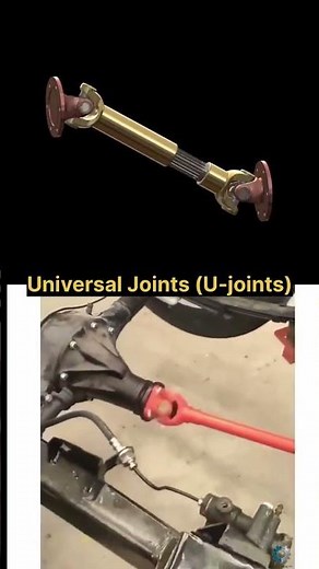 How Flexible Driveshafts Work! 🚗 (Universal Joints) #shorts
