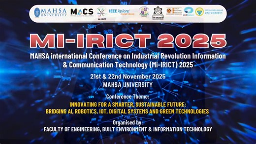 Closing speech delivered by Prof Dr Rosnah Binti Mohd Zain, Deputy Vice Chancellor Research MAHSA University Malaysia for MI IRICT 2025. Her insights guidance and encouragement inspired all participants to continue advancing research innovation and collaboration. Thank you for concluding the event with a meaningful message. | Faculty of Engineering & Built Environment-MAHSA University