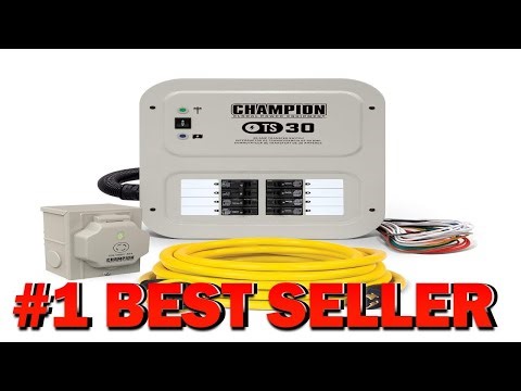 Champion Power Equipment 30 Amp Indoor Rated Manual Transfer Switch with 25 Foot Genera - B0C9KPSY3F