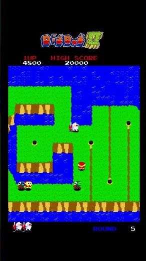 DIG DUG II 05 – Classic Arcade Gameplay#shorts