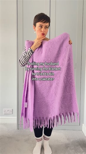 Tilly and the Buttons | Learn to sew with easy sewing patterns on Instagram: "Us sewists are next level when it comes to passive-aggressive revenge, amirite? ✂️📍🪡 Sewing pattern: Nora top by Tilly and the Buttons Fabric: Blanket I fished out the bin #SewingHumour #SewingNora #TillyAndTheButtons"