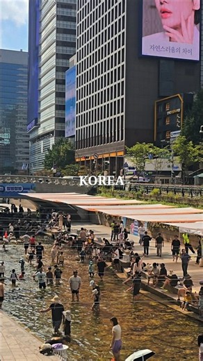 폭염을 피해 몰려드는 외국인 인파, 서울 청계천 첨벙첨벙 축제 거리 산책 Refreshing Walking Tour of Seoul's Cheonggyecheon Stream