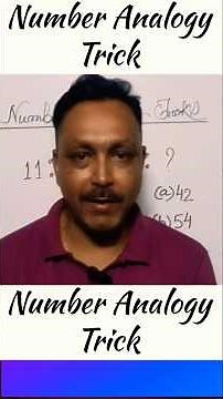 Number Analogy Trick #youtube #maths #students