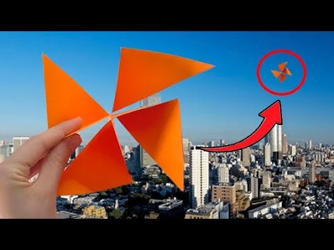 How To Make Flying Paper Helicopter Spinner that stays in the air the longest