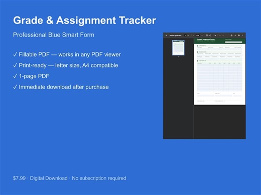 Fillable Grade & Assignment Tracker PDF | Class Grade Log | up to 20 Students 6 Assignments | Teacher Digital Form | Instant Download - Etsy Australia