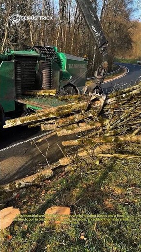 This Beast Turns Tree Waste Into Valuable Material In SECONDS! 🇺🇸