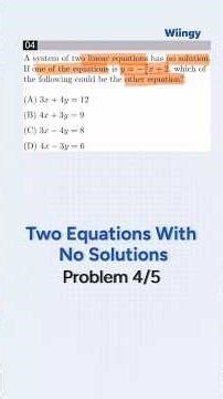 Solving Linear Equations with No Solution! SAT Math Tip Problem 4/5 #shorts #satmath #satprep