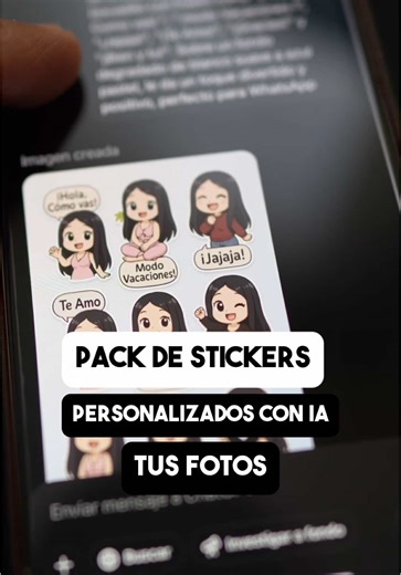 Manzzeto (@manzzeto) - Como Crear STICKERS Personalizados para Whatsapp con ia 🤖✨(TUS FOTOS) con inteligencia artificial de ChatGPT para Android y iPhone #ia #WhatsApp #chatgpt #sticker #prompt #estilo #TrucoWhatsApp