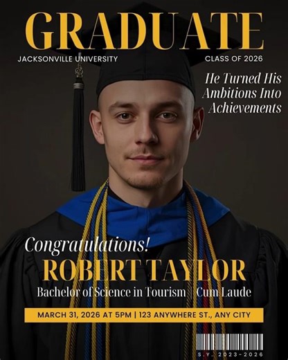 Custom Graduation Posters That Look Like Newspaper Headlines 📰🎓 | Order Yours Now