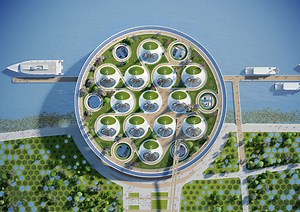 vincent callebaut conceives floating manta ray-shaped ferry terminal for seoul