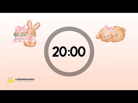 Cute Bunnies Timer For Kids - 20 Minutes Countdown Timer For Kids With Music | Classroom Timer