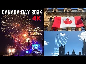 CANADA DAY 2024 | Full Day OTTAWA Downtown Walking Tour 4K | Stunning Fireworks