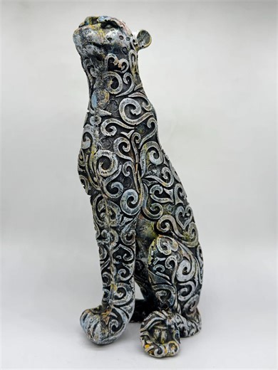 Luxury Handcrafted Leopard Statue, Textured Resin Big Cat Sculpture, Animal Lover Figurine for Modern Home Decor - Etsy