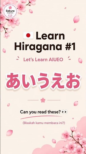 Basic Hiragana 🇯🇵 🌸📚 | #part1 - AIUEO | Japanese Alphabet for Beginners