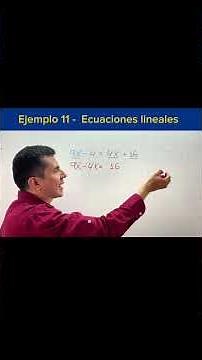 Example 11🙃 Linear Equations - STEP BY STEP