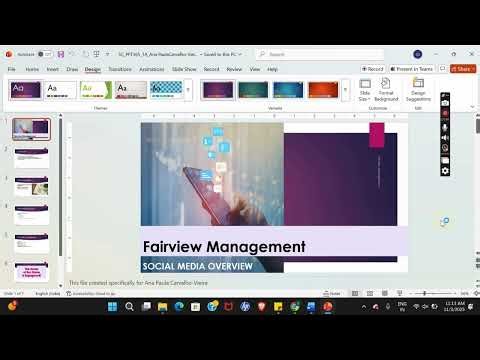 Shelly Cashman PowerPoint 365 | Module 1: SAM Project A | Fairview Management #shellycashman