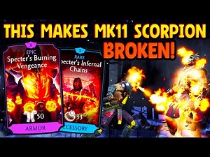 MK Mobile. MK11 Scorpion + MAXED New Specter's Burning Vengeance is BUSTED! Melting Everything!