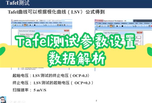 Tafel测试参数设置和数据解析来啦！